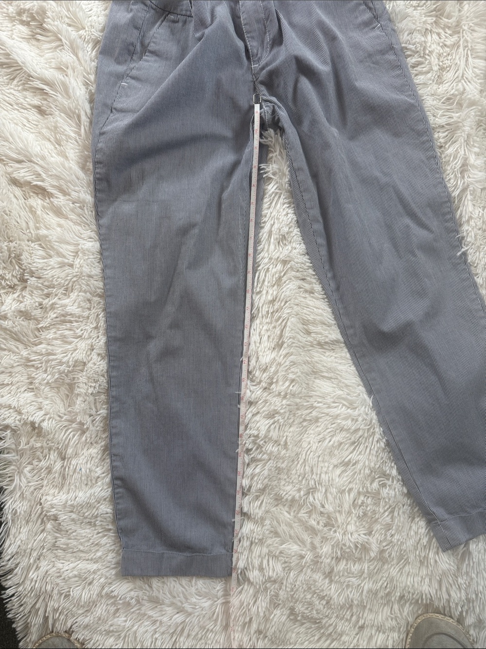 Tommy Hilfiger TH Women’s Hampton Pinstripe Flat Front Chino Pants Cuffed - Picture 9 of 9